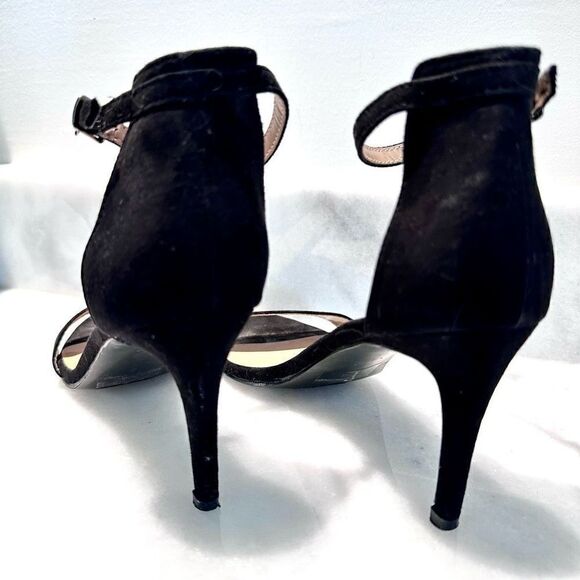 Bonnibel Ankle Strap Black Stiletto Heel Open Toe Sandals Size 7.5 - Picture 4 of 5